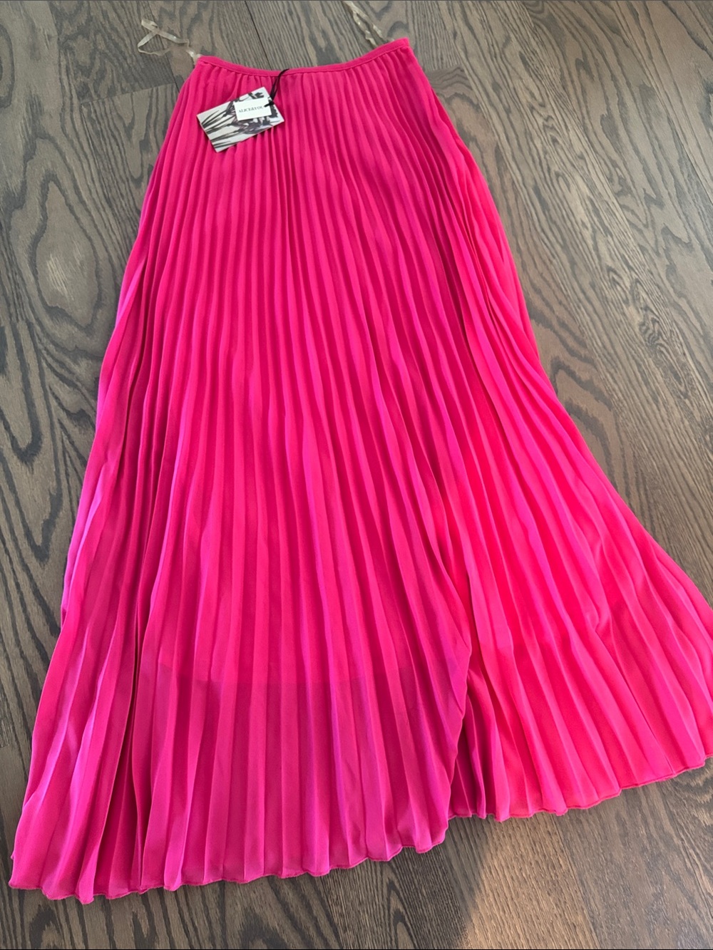 Hot Pink Pleated Maxi Skirt - Alice & You